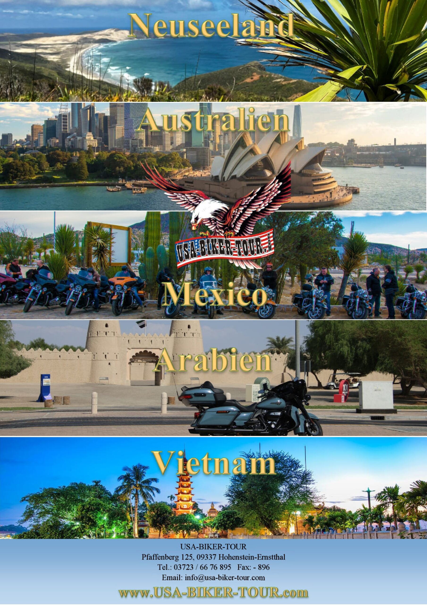 Deckblatt Katalog Neuseeland, Australien, Mexico, Arabien, Vietnam